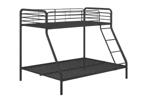 Bunk Bed Metal Black, Single Double