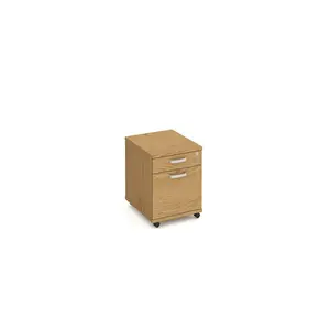 Impulse 43cm Wide 2 -Drawer Mobile File Cabinet Oak