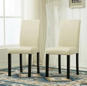 MCC Direct Leather Dining Chairs Cream