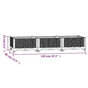 Berkfield Raised Bed 120x40x23 cm Polypropylene