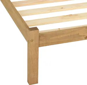 Panama 3ft Single Bed Frame in Natural Wax