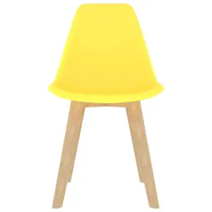 Berkfield Dining Chairs 6 pcs Yellow Plastic