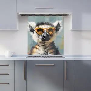 Lemur In Glasses Kitchen Splashback