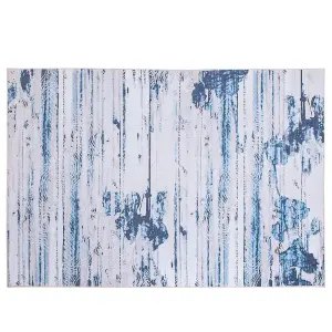 Area Rug 140 x 200 cm Beige and Blue BURDUR