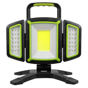 Sealey Rechargeable Flexible Floodlight Torch Lamp 18W COB & 9W SMD LED LED18WFL