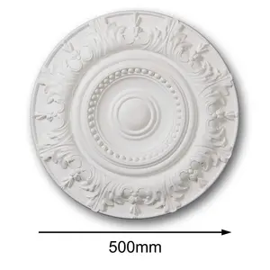 M67 Ceiling Rose - Medallion Lightweight Resin Traditional Classic Light Chandelier Feature Paintable Ceiling Centre 50cm