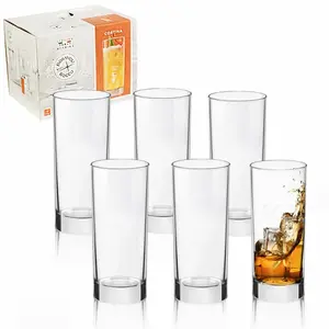 Cortina 275ml Drinking Glass Set (Set of 6) 15cm H x 7cm W x 7cm D