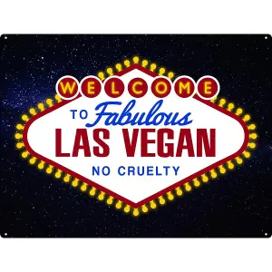 Grindstore Welcome To Fabulous Las Vegan Plaque Multicoloured (One Size)