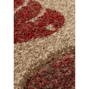 Melrose Carved Trellis Leaf Design Medium Indoor Area Rug 80/150cm