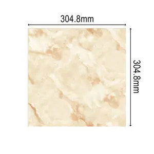 Gloss White Rose 3.34m² Floor Tiles Self Adhesive Marble Effect PVC Flooring