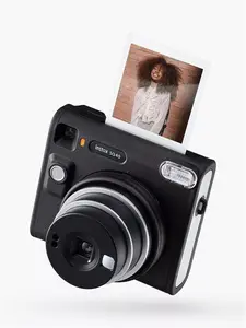 Fujifilm Instax SQUARE SQ40 Instant Camera With Selfie Mode, Built-In Flash & Hand Strap, Black