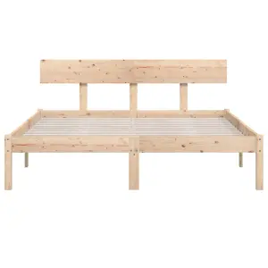 Berkfield Bed Frame Solid Wood 120x190 cm Small Double