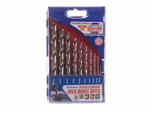 Faithfull Professional HSS Jobber Drill Bit Set, 10 Piece 1 - 10mm FAIMSET10PRO