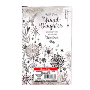 Simon Elvin With Love Grand And Daughter Christmas Card (Pack of 6) White/Black (One Size)