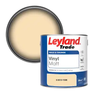 Leyland Trade Vinyl Matt Walls & Ceilings Emulsion Paint (S 0515-Y30R) 2.5L