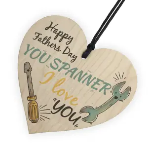 You Spanner Fathers Day Dad Daddy Shabby Chic Wooden Hanging Sign Plaque Gift Funny Novelty Joke Present