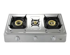 NJ NSD-3 Portable 3 Burner Gas Stove Indoor Gas Hob Caravan Home Kitchen Camping Garden Catering