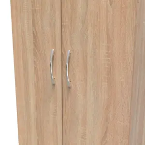 Heddon 2 Door 2 Drawer Wardrobe in Bardolino Oak (Ready Assembled)