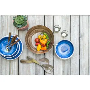 Sumpter Melamine Salad Bowl Blue