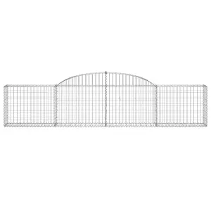 Berkfield Arched Gabion Baskets 9 pcs 300x30x60/80 cm Galvanised Iron