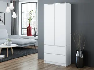 SS-90 Malwa Wardrobe White Available in Various Sizes