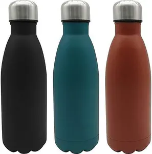 0.5Ltr Hot & Cold Vacuum Metal Flask Drink Stainless Steel Bottle Travel Matte