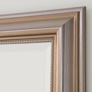 Classic Champagne Beaded Mirror 119x94cm