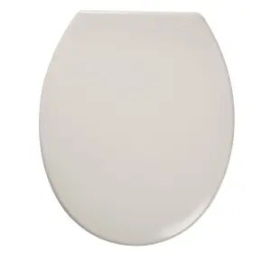 Cooke & Lewis Genoa White Standard Soft close Toilet seat