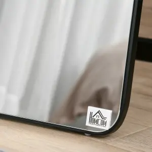 HOMCOM Full Length Mirror Free Standing or Wall Mount Dressing Bedroom Black