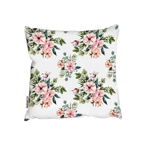 Cushions - Floral pattern with watercolor pink flowers (Cushion) / 60cm x 60cm