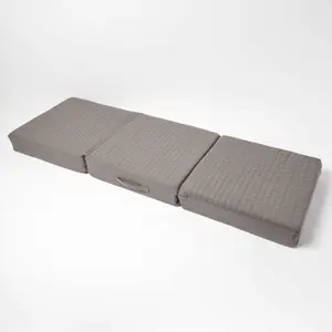 Homescapes Grey Cotton Orthopaedic Foam 3 Seater Booster Cushion