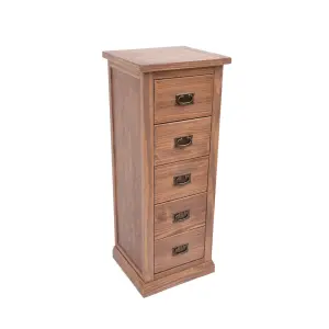 Tirolo 5 Drawer Narrow Chest of Drawers Bras Drop Handle