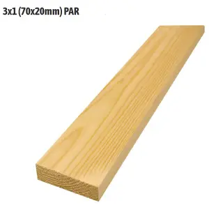 3x1 PAR Smooth All Round Timber Boards (3"x1") 70mm x 20mm x 3600mm. 4 Lengths In A Pack