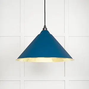 Smooth Brass Hockley Pendant in Upstream