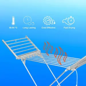 Electrical Clothes Heated Airer, Clothes Rack Drying Laundry Rack with Non Slip Feet, Long Lasting, Cost effective Heated Clothes