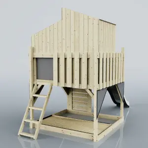 PolarPlay Kids Scandinavian Style Climbing Platform & Playhouse with Slide - Flavia Mist