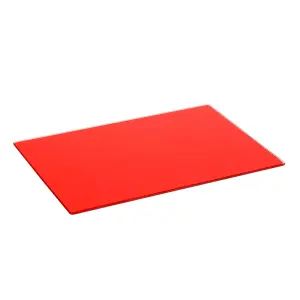 Harbour Housewares - Glass Placemats - 40cm x 30cm - Red - Pack of 6