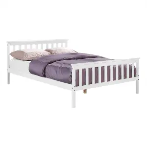 Hampton White Wooden Bed Shaker Style, King