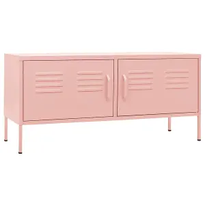 Berkfield TV Cabinet Pink 105x35x50 cm Steel