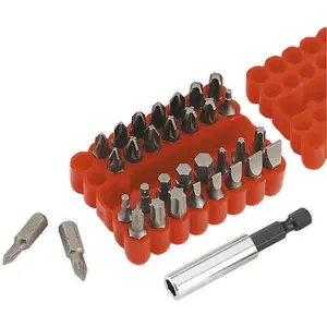 34 PACK Gearless Ratchet Screwdriver Set - Integral Storage - S2 Steel Bits