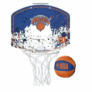 New York Knicks Wilson Mini Basketball Hoop Set Blue/White/Orange (One Size)