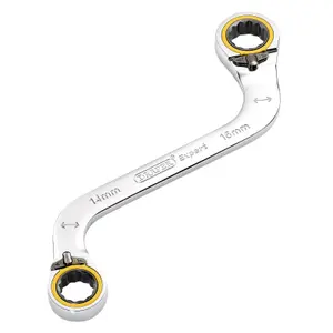 Draper Expert HI-TORQ Double Ring Ratchet S-Shape Spanner, 14 x 16mm 03944