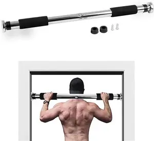 ZENO Pull Up Bar | Adjustable Doorway Chin Up Bar | Pull-Up Bar For Home | 63cm - 100cm Length | Foam Handles & Steel Frame