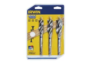 IRWIN Blue Groove Wood Power Bit Set, 3 Piece 14 16 & 18mm