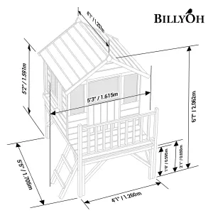 BillyOh Bunny Max Tower Playhouse - Pressure Treated - 4 x 4