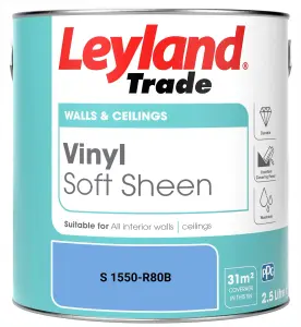 Leyland Trade Vinyl Soft Sheen Walls & Ceilings Emulsion Paint (S 1550-R80B) - 2.5L