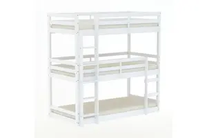 Birlea Tressa Triple Bunk Bed In White