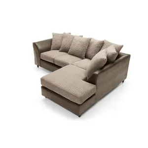 Harvey Right Facing Corner Sofa in Brown