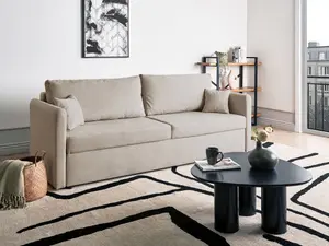 Sofa Bed BLEIK Light Beige with Storage