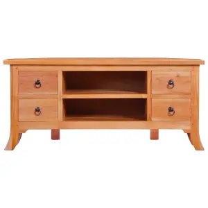 Berkfield TV Cabinet 100x40x45 cm Solid Mahogany Wood